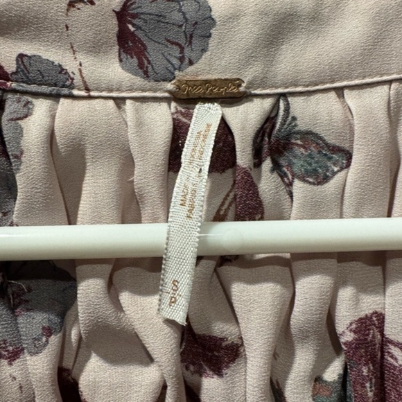 Free‎ People Oversized Tunic Smock Top – Pink & Purple Floral, Size Small - Picture 4 of 6